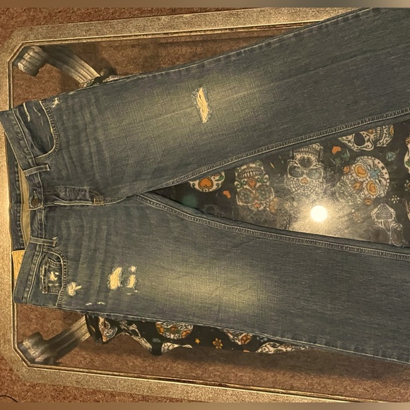 HOLLISTER®️🦜 Distressed Ripped Men’s Jean 36W x 34L ⚜️🤖VINTAGE STYLE🤖⚜️ - Picture 14 of 16